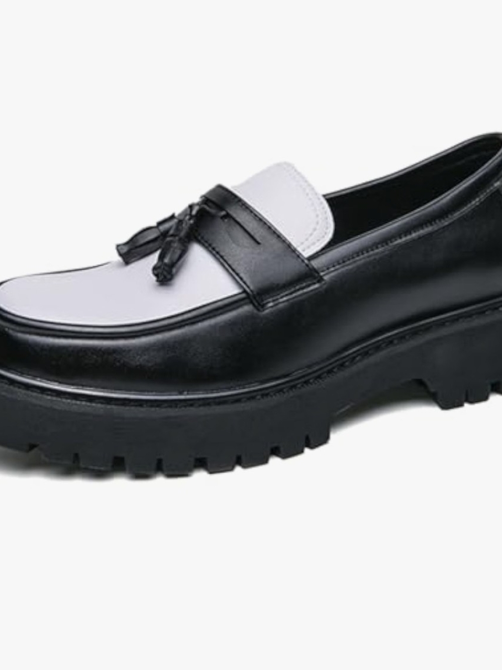 Fashion Chunky Platform Penny Loafers Luxury Round Toe Slip-On Dress Shoes
